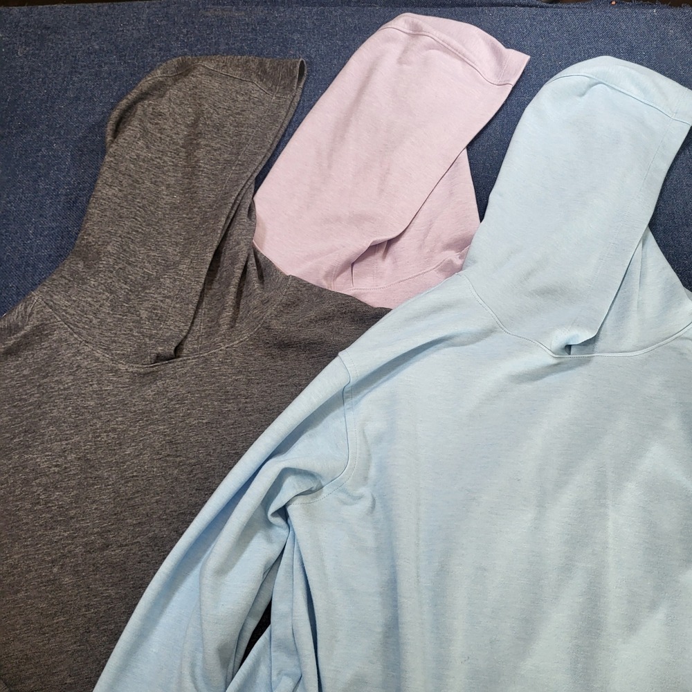 Lot of 3 Avalanche Outdoor Supply Co Women XL Lightweight Hoodie Grey Blu Purple
